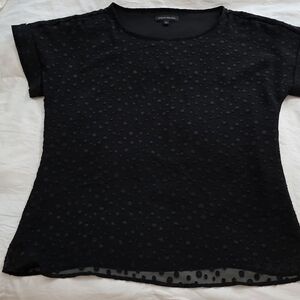 Banana Republic Stunning  Black Textured Top